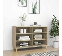 vidaXL Sideboard Sonoma Oak Engineered Wood Book Storage Cabinet Standing Rack