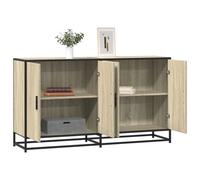 vidaXL Sideboard Sonoma Oak 134x35x76 cm Engineered Wood