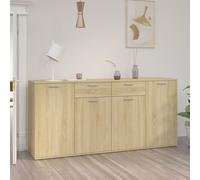 vidaXL Sideboard Sonoma Oak 160x36x75 cm Engineered Wood
