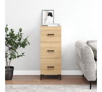 vidaXL Sideboard Sonoma Oak 34.5x34x90 cm Engineered Wood