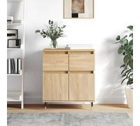 vidaXL Sideboard Storage Side Cabinet Cupboard Sonoma Oak Engineered Wood
