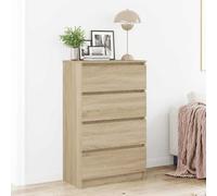 Vidaxl Sideboard Sonoma Oak 60X35X98.5 Cm Engineered Wood