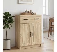 vidaXL Sideboard Sonoma Oak 66 x 34.5 x 87 cm Engineered Wood