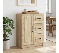 vidaXL Sideboard Sonoma Oak 66 x 34.5 x 87 cm Engineered Wood