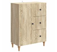 vidaXL Sideboard Sonoma Oak 66 x 34.5 x 90 cm Engineered Wood