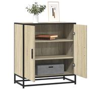 vidaXL Sideboard Sonoma Oak 68x35x76 cm Engineered Wood and Metal