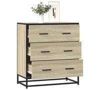 vidaXL Sideboard Sonoma Oak 68x35x76 cm Engineered Wood and Metal