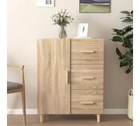 Sideboard Cabinet Sonoma Oak Engineered Wood 69.5x34x90cm 3-Drawer Storage Unit