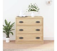 Sideboard Sonoma Oak 70x35.5x67.5 cm Engineered Wood & Metal Storage Modern Oak.