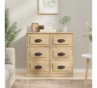 vidaXL Sideboard Sonoma Oak 70x35.5x67.5 cm Engineered Wood
