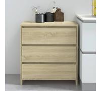 vidaXL Sideboard Sonoma Oak 70X41X75 Cm Engineered Wood, Brown