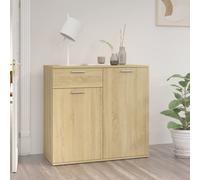 vidaXL Sideboard Sonoma Oak Chipboard Chest of Drawer Stand Storage Cabinet