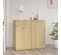 vidaXL Sideboard Sonoma Oak Chipboard Chest of Drawer Stand Storage Cabinet