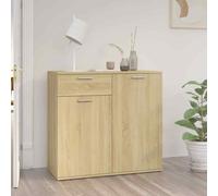 vidaXL Sideboard Sonoma Oak Chipboard Chest of Drawer Stand Storage Cabinet