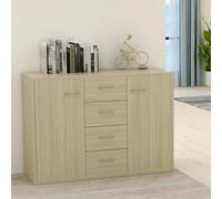 vidaXL Sideboard Sonoma Oak Engineered Wood Cabinet Home Organiser Buffet
