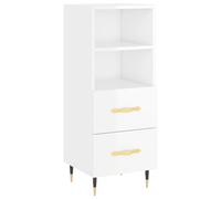vidaXL Sideboard Storage Cabinet Cupboard High Gloss White Engineered Wood
