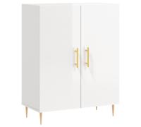 vidaXL Sideboard, Storage Cabinet for Living Room, Cupboard with Storage, Side Cabinet Home Organiser, Modern Style, High Gloss White Engineered Wood