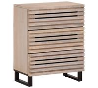 vidaXL Sideboard Storage Cupboard Cabinet Highboard White Solid Wood Mango