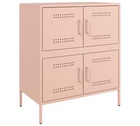 vidaXL Sideboard Storage Cupboard Cabinet Home Organiser Highboard Pink Steel