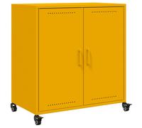 vidaXL Sideboard Storage Cupboard Side Cabinet Highboard Mustard Yellow Steel