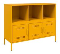 vidaXL Sideboard Storage Cupboard Side Cabinet Highboard Mustard Yellow Steel