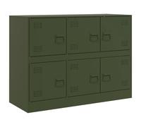 vidaXL Sideboard Storage Cupboard Side Cabinet Highboard Olive Green Steel