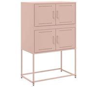 vidaXL Sideboard Storage Organiser Cupboard Side Cabinet Highboard Pink Steel