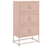 vidaXL Sideboard Storage Organiser Cupboard Side Cabinet Highboard Pink Steel