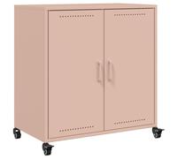 vidaXL Sideboard Storage Organiser Cupboard Side Cabinet Highboard Pink Steel