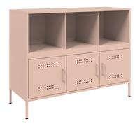 vidaXL Sideboard Storage Organiser Cupboard Side Cabinet Highboard Pink Steel