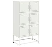 vidaXL Sideboard White 68.5x38.5x123.5 cm Steel