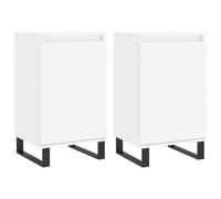 vidaXL Sideboard Storage Side Cabinet Cupboards 2 pcs White Engineered Wood