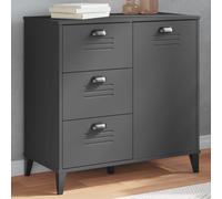 vidaXL Sideboard Cupboard Highboard Cabinet Anthracite Grey Solid Wood Pine