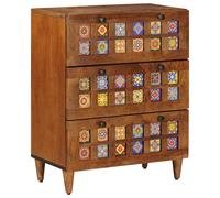 vidaXL Sideboard Walnut 60 x 33 x 75 cm Solid Mango Wood