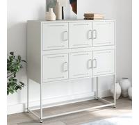 vidaXL Sideboard White 100.5x39x107 cm Steel