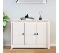 Vidaxl Sideboard White 100X35X74 Cm Solid Wood Pine