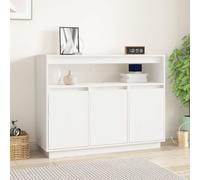 vidaXL Sideboard White 104.5x34x80 cm Solid Wood Pine UK