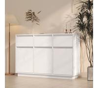 (white) vidaXL Solid Wood Pine Sideboard Storage Cupboard Side Cabinet Multi Colours