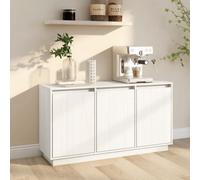 vidaXL Sideboard White 111x34x60 cm Solid Wood Pine UK