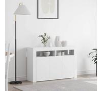 Sideboard with LED Strip Lights with Shelf Engineered Wood Modern vidaXL