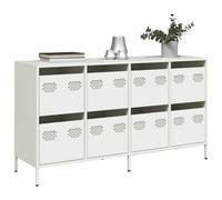 Vidaxl Sideboard White 135X39X73.5 Cm Cold-Rolled Steel