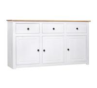 vidaXL Sideboard White 135x40x80 cm Solid Pinewood Panama Range