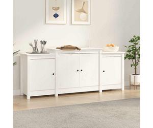 Vidaxl Sideboard White 164X37X68 Cm Solid Wood Pine