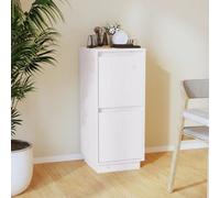 Vidaxl Sideboard White 31.5X34X75 Cm Solid Wood Pine Sideboards