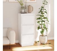 Vidaxl Sideboard White 32X34X75 Cm Solid Wood Pine