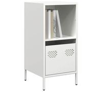 Sideboard White Cold-Rolled Steel 35x39x73.5 cm Drawer Shelf Modern Stable Feet