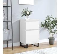 (white, 1 pcs) vidaXL Sideboards Storage Cabinet Cupboard 2 pcs Smoked Oak Engineered Wood