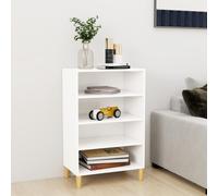 vidaXL Sideboard White Engineered Wood Book Storage Cabinet Indoor Furniture