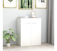 vidaXL Sideboard White Chipboard Home Indoor Living Room Storage Side Cabinet