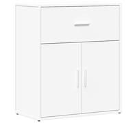 vidaXL 2 Door Single Drawer White Sideboard - Size: 70 x 60 x 31cm - Wilko